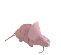 Borsa Borchie Borsa a tracolla a tracolla in pelle PU da donna a forma di dinosauro con catena con rivetti Borsa a tracolla da donna for bambina Mini pochette for la spesa(Pink)