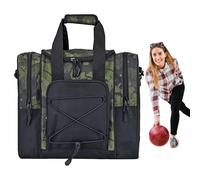 Borsa,borsa da bowling - supporto singolo, borsa multifunzione con interno imbottito, cintura regolabile, adatta per scarpe, asciugamano per uomini e donne