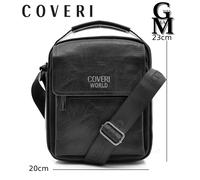 Borsa borsello elegante uomo pelle tracolla spalla piccolo COVERI nero porta Cel