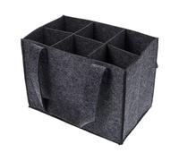 Borsa Bottiglie per 6 Bottiglie, Scomparto Riutilizzabile Borsa Bottiglia Di Vino con Maniglia Per Il Trasporto, Borsa Tote Out in Feltro per Bottiglia Di Vino, grigio, Se référer au