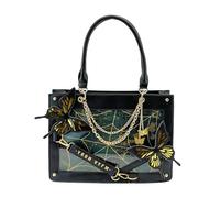 Borsa cablata con borse a farfalla con motivo a farfalla labirinto in stile scuro, trasportando borse con farfalle in stile scuro | Borsa della spesa riutilizzabile per le donne, paio, Oro, Consulte