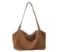 Borsa Camoscio Borsa a tracolla in pelle scamosciata da donna, morbida in pelle di vacchetta, solida, di lusso, da donna, for pendolari pigri(Color 5)