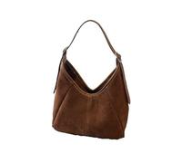 Borsa Camoscio Borsa da donna in PU sotto le ascelle, grande capacità, alla moda, a tracolla, in tinta unita, elegante(Black)