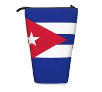 Borsa Cancelleria Cuban Flag Print Slot Matite Astuccio Multifunzione Astuccio Portapenne In Piedi Portatile Portamatite Borsa Per Studente, Collegio, Ragazze