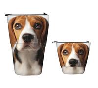 Borsa Cancelleria Cute Beagle Dog Astuccio Portapenne In Piedi Con Cerniera Astuccio Cartoleria Grande Capacità Portamatite Borsa Per Scuola, Collegio, Teen