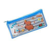 Borsa Capybara - Grazioso kit di penna animale, organizer per stoccaggio con cerniera | School Range, matite di peluche, da ufficio, regali, Two Capybaras, vedi descrizione, Vedi descrizione