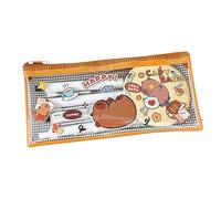 Borsa Capybara - Grazioso kit di penna animale, organizer per stoccaggio con cerniera | School Range, matite di peluche, da ufficio, regali, Capybara Lying On Its Back, vedi descrizione