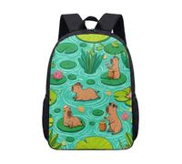 Borsa Capybara per occhiali da sole, 43 cm, zaino per la scuola per bambini, stampa giungla tropicale, zaino per studenti, 10, L, Minimalista