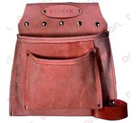 Borsa Carpentiere Crosta Due Tasche, Con Portamartello.