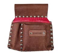 Borsa Carpentiere in pelle rivettata 3 tasche