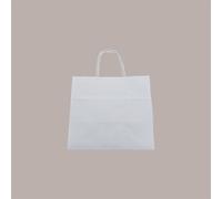 Borsa Carta Bianca Shopper Base Larga Gelateria 28+17x26 200 Pezzi