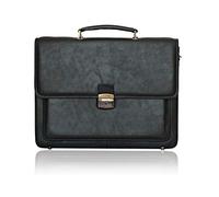 BORSA CARTELLA VENTIQUATTRORE PORTADOCUMENTI 24 ORE DA LAVORO TRACOLLA Tasca PC (Nero 8014)