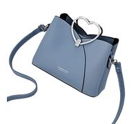 Borsa casual da donna grande capacità borsa a tracolla versatile ragazza retrò viaggio borsa in pelle O bag borse donna tasca interna, Blu, taglia unica