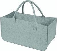 BORSA CESTA PORTALEGNA LEGNA DA ARDERE GRIGIO IN FELTRO 46LT 51x33x27CM