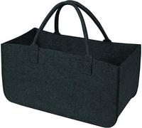 BORSA CESTA PORTALEGNA LEGNA DA ARDERE NERA IN FELTRO 46LT 51x33x27CM