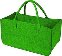 BORSA CESTA PORTALEGNA LEGNA DA ARDERE VERDE IN FELTRO 46LT 51x33x27CM