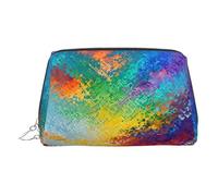 Borsa chic di trucco di viaggio della stampa dello spettrogramma di colore, sacchetto cosmetico sveglio per le donne per la borsa e l'uso on-the-go, Sogno colorato, One Size, Classico