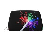 Borsa chic di trucco di viaggio della stampa dello spettrogramma di colore, sacchetto cosmetico sveglio per le donne per la borsa e l'uso on-the-go, Sparkler, One Size, Classico