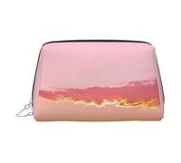 Borsa chic di trucco di viaggio della stampa dello spettrogramma di colore, sacchetto cosmetico sveglio per le donne per la borsa e l'uso on-the-go, Cielo Rosa, One Size, Classico