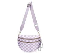 Borsa cintura per le donne,Pacchetti di vita repellenti dell'acqua,Borse crossbody con cinturina regolabile per le donne Viaggi con tracolla regolabile (Violetta)