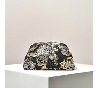 Borsa clutch da donna con ricamo floreale e paillettes, adatta per serate, feste, balli, matrimoni HalloweenPoliestere