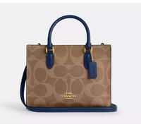 Borsa COACH Maggie Small Tote Bag in tela firmata 2WAY Crossbody CAL28 Deep Blue