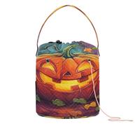 Borsa colorata per filati all'uncinetto a forma di zucca, organizer per uncinetto, portatile, per gomitoli di filato