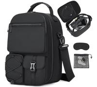 Borsa Compatibile con Meta Quest 3S/3/2, Impermeabile, Antigraffio Borsette a Tracolla per Vision Pro/Elite Strap VR Headset e Accessori, con Tasca in Rete per Viaggi, Giochi (nero)