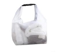 Borsa compatta impermeabile con coulisse per la gestione di indumenti bagnati e asciutti durante l'attività fisica e i viaggi (bianco grande)