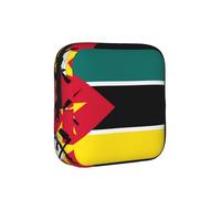 Borsa compatta per tovaglioli sanitari con bandiera del Mozambico, da donna, portatile ed elegante, con cerniera per il trasporto quotidiano