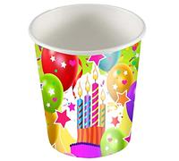 Borsa con 25 bicchieri design palloncini e candele 200 cc cartone