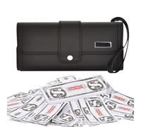 Borsa con banconote finte che si spara a batteria, realistica divertente, giocattolo da scherzo per soldi falsi | per donne uomini adulti compagni famiglia festa compleanno Natale celebraci