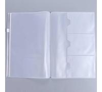 Borsa con cerniera in PVC per Midori Travelers Notebook Journal Planner, borsa con cerniera in PVC standard porta carte di cancelleria per passaporto (210 x 140 mm)