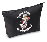 Borsa con cerniera ispirata al cartone animato Take That Depression per i fan Hazbin TV Show Cartoon Gift, Prendi quel Blk, Borse cosmetiche