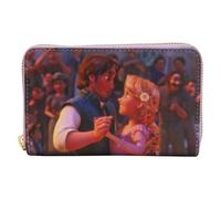 Borsa con cerniera Loungefly Disney Rapunzel Princess con licenza ufficiale viol
