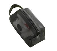 Borsa con cerniera portatile quadrata alla moda dei materiali della borsa della moneta dei materiali delle maglie di nylon per le carte e gli accessori Usa morbido, Nero Bk, M, Classico