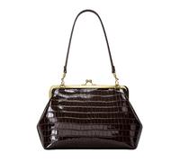 Borsa con chiusura a bacio in pelle PU Borse a tracolla con chiusura a bacio di grande capacità Borse a tracolla da sera per donna Tra