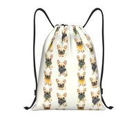 Borsa con Cordoncino Cute Scarf Pug Dog Print Borsa Palestra Stringa Zaini Sportivi Scuola per Bambino Spiaggia Shopping