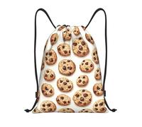 Borsa con Coulisse Cartoon Biscuits Print Borsa Palestra Stringa Zainetto Spiaggia per Shopping Viaggi Uomo