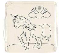 Borsa con coulisse, dimensioni 37x41 cm, 110 g/m2, luce naturale, unicorni, 1pc