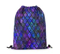 Borsa con Coulisse Dragon Purple Blue Scales Borsa Palestra Stringa Zaino con Cordone Shopping per Yoga Donna All'Aperto