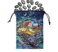 Borsa con coulisse per tarocchi, stampa animalier, borsa per tarocchi con
