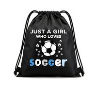 Borsa con coulisse, regalo per donne, uomini, figlia, figlio, regalo di compleanno per migliore amico, regalo di amicizia per ragazze e ragazzi, Calcio Ragazza