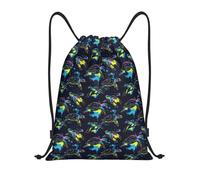Borsa con Coulisse Watercolor Turtle Print Borsa Palestra Unisex Gym Sack Shopping per Vita Quotidiana Uomo Nuoto