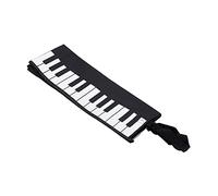 Borsa con Design di Tasti del Pianoforte Versatile per Libri di Pianoforte alle Lezioni di Musica e Shopping Realizzata in Tessuto Oxford 600D Colore Bianco con Stili Unici e Prati