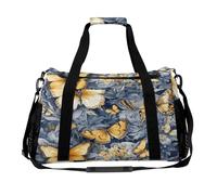 Borsa con diverse specie di farfalle, spallacci regolabili, doppie cerniere, borsa tote con grande capacità e multifunzione, borsa da viaggio per donne, viaggi, palestra, fine settimana.