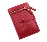 Borsa con il caricatore delle donne di colore solido multi colore opzionale a strati grande borsa S C cotone Messenger Bag, Rosso, Taglia unica