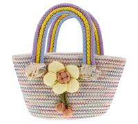 Borsa Con Manico Superiore Cestino Della Bicicletta Mini Intrecciato Piccola