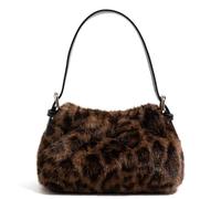 Borsa con manico superiore fuzzy leopardi alla per ufficio con tasche multiple Borsa leggera con stampa leopardata Borsa con manico superiore fuzzy Borsa tote da donna con tasche multiple Borsa i