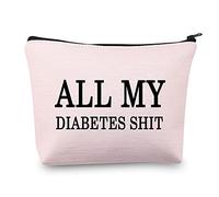 Borsa con scritta “All My Diabetes Shit” divertente, regalo per diabetici, sacchetto da trasporto e da viaggio di emergenza, L